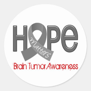 Hope Matters 2 Brain Tumor Classic Round Sticker
