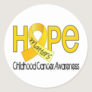 Hope Matters 2 Childhood Cancer Classic Round Sticker