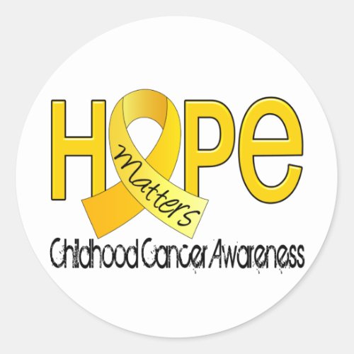 Hope Matters 2 Childhood Cancer Classic Round Sticker