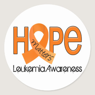 Hope Matters 2 Leukemia Classic Round Sticker