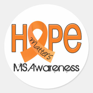 Hope Matters 2 MS Multiple Sclerosis Classic Round Sticker