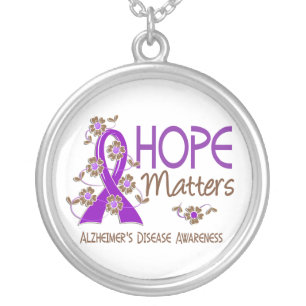 Hope Matters 3 Alzheimer's Disease Silver Plated Necklace