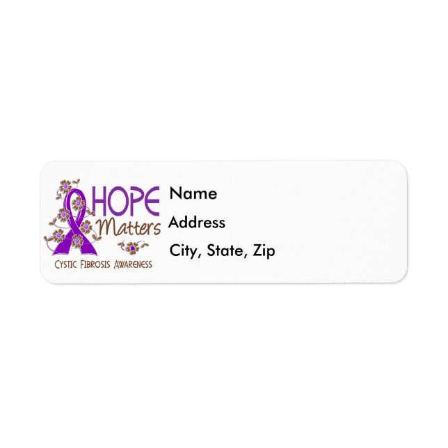 Hope Matters 3 Cystic Fibrosis Label (Front)