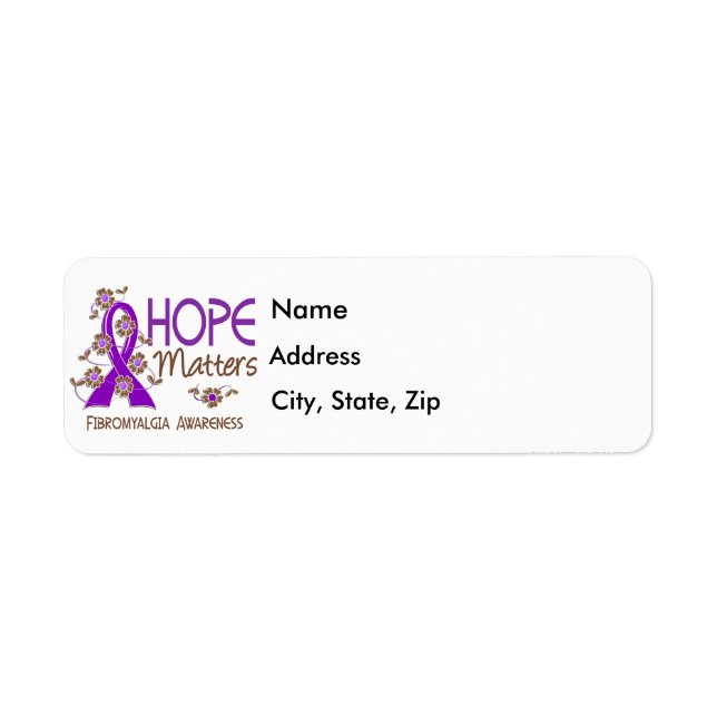 Hope Matters 3 Fibromyalgia Label (Front)