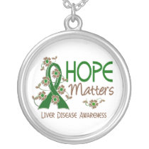Hope Matters 3 Liver Disease Silver Plated Necklace