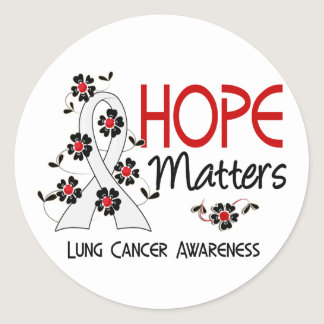 Hope Matters 3 Lung Cancer Classic Round Sticker