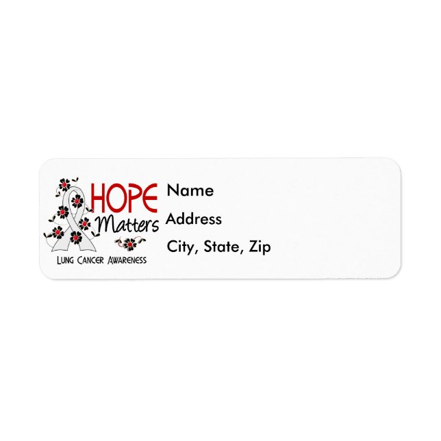 Hope Matters 3 Lung Cancer Label (Front)
