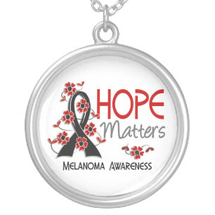 Hope Matters 3 Melanoma Silver Plated Necklace