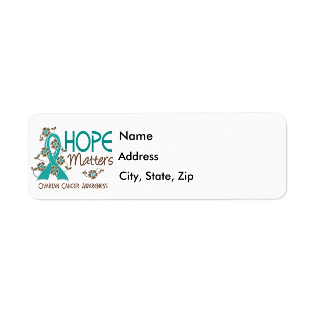 Hope Matters 3 Ovarian Cancer Label (Front)