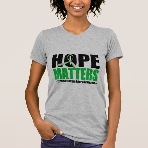 Hope Matters Brush Ribbon Traumatic Brain Injury T_Shirt