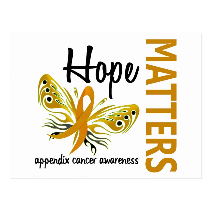 Hope Matters Butterfly Appendix Cancer Postcards