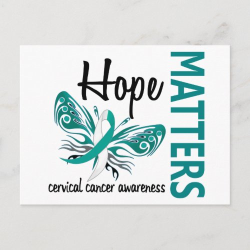 Hope Matters Butterfly Cervical Cancer Postcard