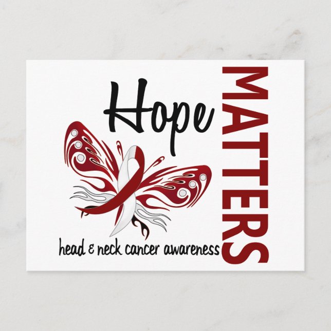 Hope Matters Butterfly Head And Neck Cancer Postcard (Front)