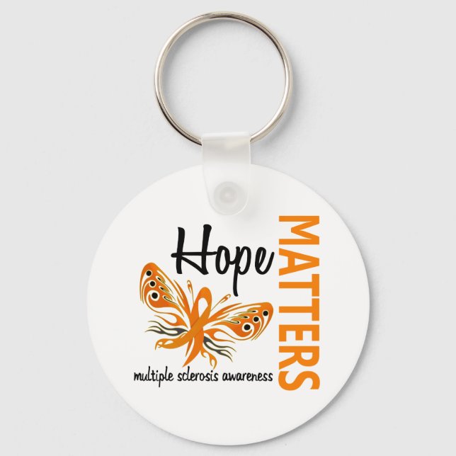 Hope Matters Butterfly Multiple Sclerosis Keychain (Front)