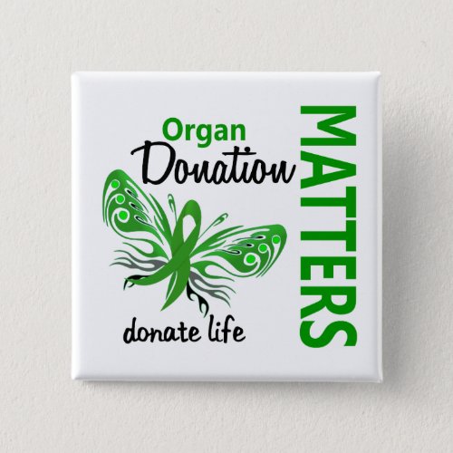 Hope Matters Butterfly Organ Donation Pinback Button