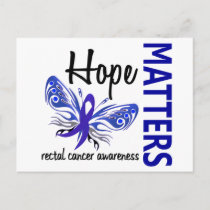 Hope Matters Butterfly Rectal Cancer Postcard
