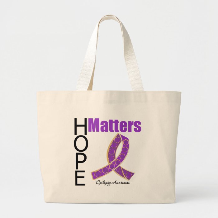 Hope Matters Epilepsy Awareness (Jeweled Ribbon) Tote Bag