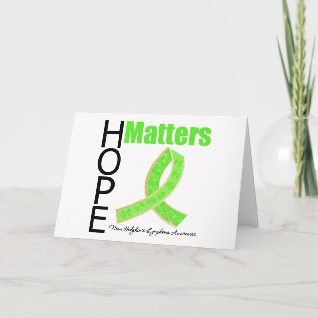 Hope Matters Non-Hodgkins Lymphoma (Jeweled Ribbon Card (Front)