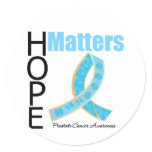 Hope Matters Prostate Cancer (Jeweled Ribbon) Classic Round Sticker