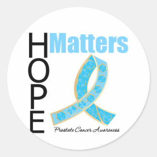 Hope Matters Prostate Cancer (Jeweled Ribbon) Classic Round Sticker
