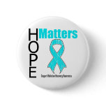 Hope Matters Ribbon Addiction Recovery Awareness Pinback Button