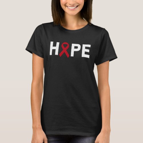 Hope Multiple Myeloma Awareness Zodiac Ribbon Supp T_Shirt