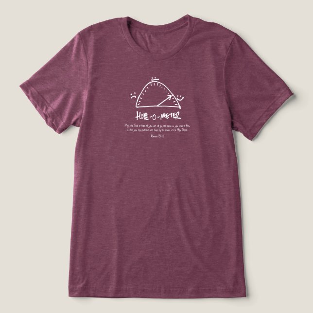 hope-o-meter Tri-Blend shirt (Design Front)