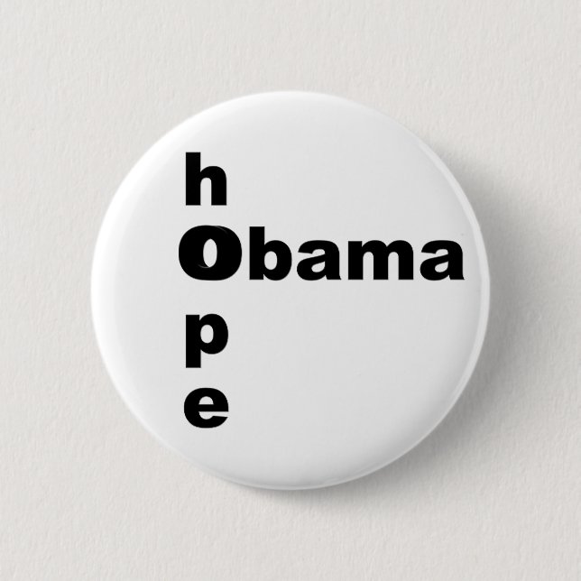 Hope & Obama Pinback Button (Front)
