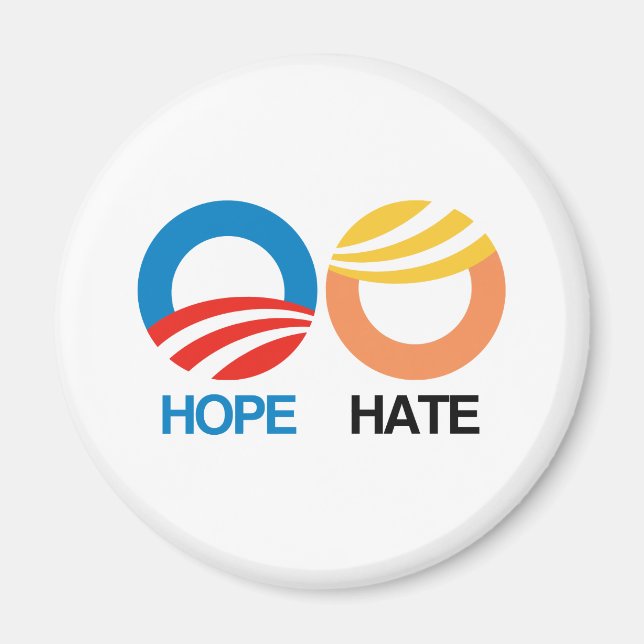 HOPE (Obama) vs. HATE (Trump) Magnet (Front)