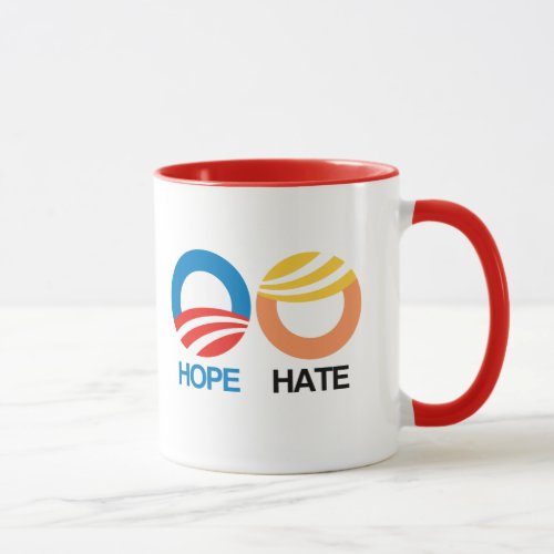 HOPE Obama vs HATE Trump Mug