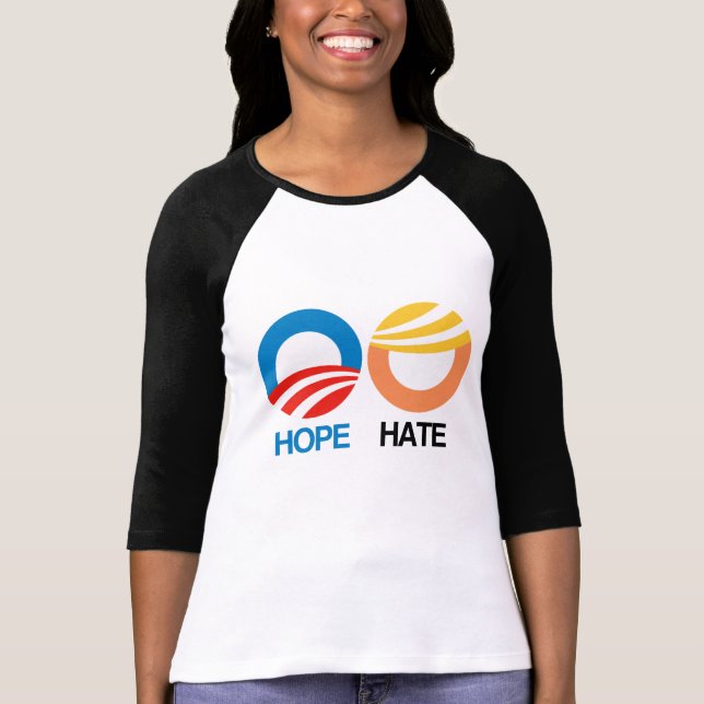 HOPE (Obama) vs. HATE (Trump) T-Shirt (Front)