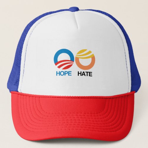 HOPE Obama vs HATE Trump Trucker Hat