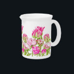 Hope on a Porcelain Pitcher<br><div class="desc">The design on this product is based on multiple paintings of Peony buds. Buds symbolize hope, hence the name. These appear in the garden in late spring. This phase of their beautiful form is soon forgotten once they transform into blooms. But now with this product you can savor their beauty...</div>