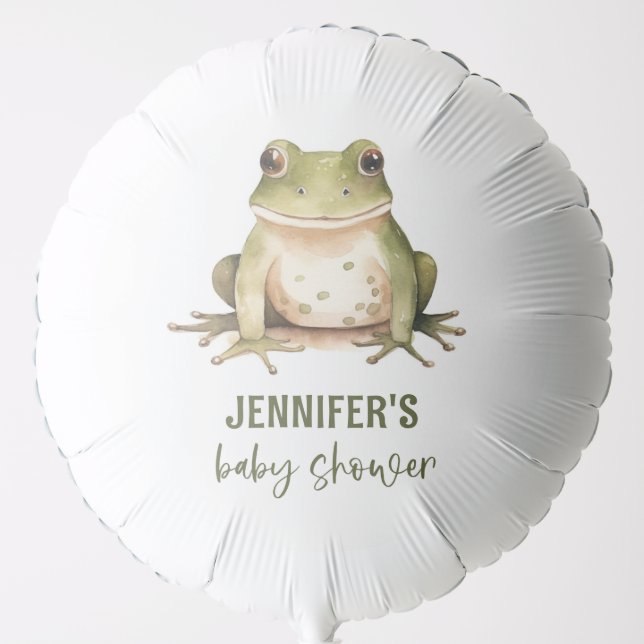 Hope On Over Frog Baby Shower Balloon (Front)