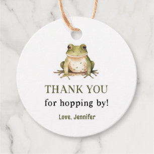Hope On Over Frog Baby Shower Favor Tags
