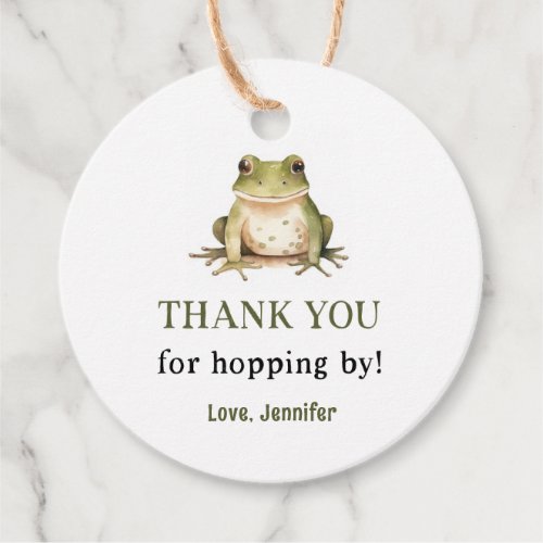 Hope On Over Frog Baby Shower Favor Tags