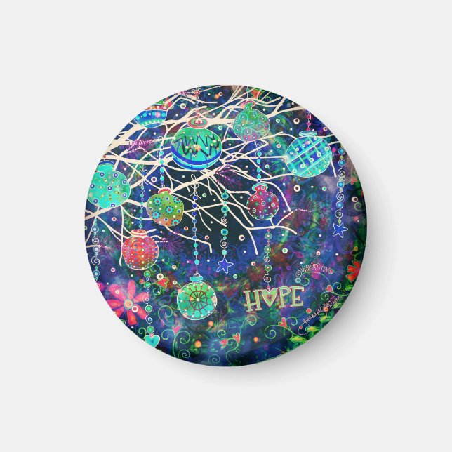 Hope Ornaments Inspirivity Pretty Christmas Magnet (Front)