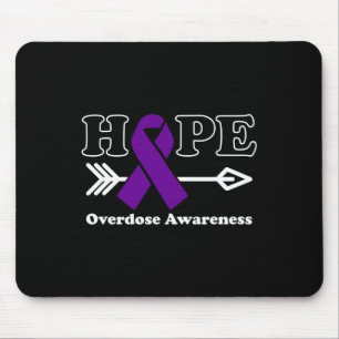 Hope - Overdose Awareness Purple Ribbon  Mouse Pad