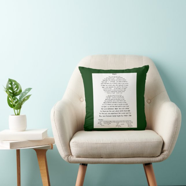 Hope & Path of Life Throw Pillow (Chair)