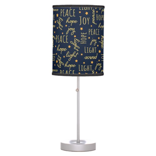 Hope Peace Joy Light Holiday Table Lamp