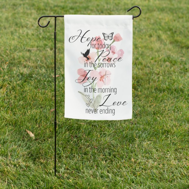 Hope Peace Joy Love Christian | Garden Flag (In SItu)