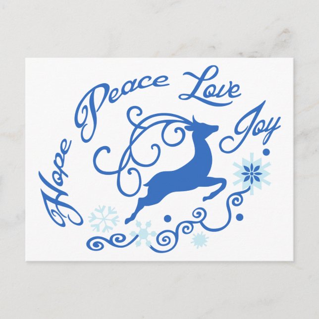 Hope Peace Love Joy Postcard (Front)