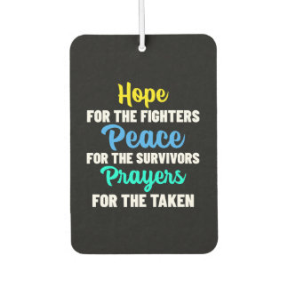 Hope Peace Prayers Cancer Awareness Ribbon Air Freshener