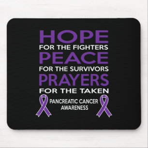 Hope Peace Prayers Pancreatic Cancer Awareness  Mouse Pad
