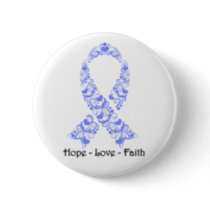 Hope Periwinkle Awareness Ribbon Pinback Button