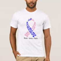 Hope Pink and Blue Awareness Ribbon T-Shirt