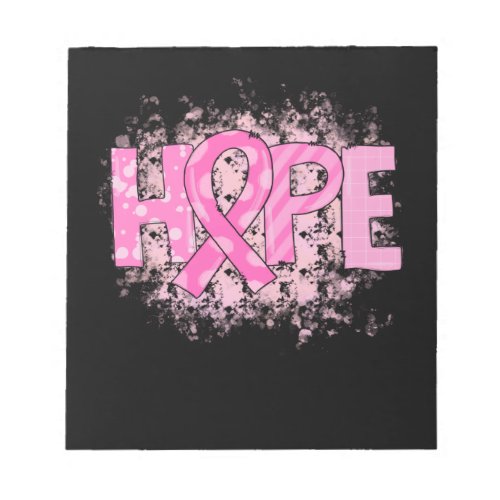 Hope Pink Ribbon Breast Cancer Awareness 3 Notepad