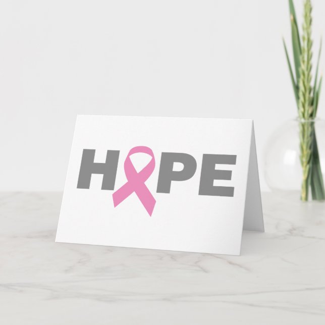 Hope Pink Ribbon card (Front)