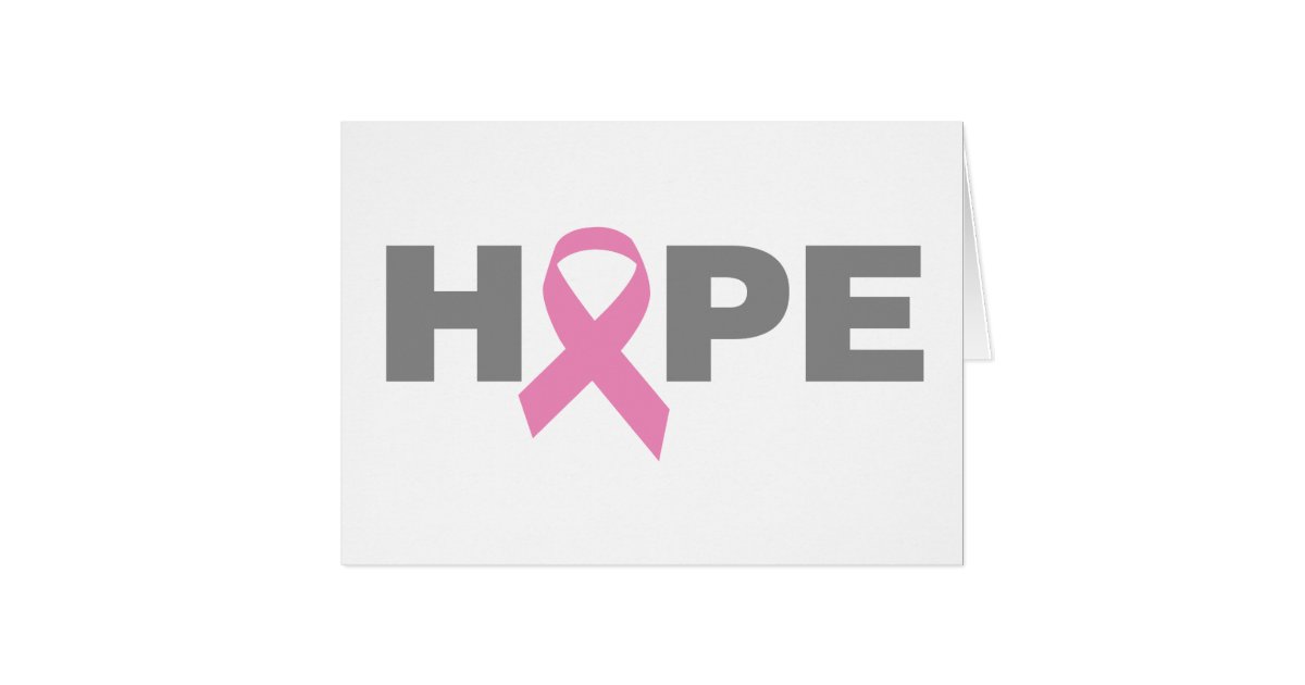 Hope Pink Ribbon card | Zazzle