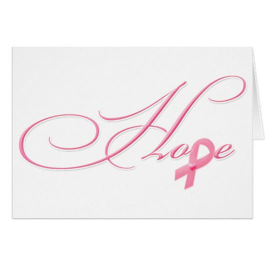 Hope - Pink Ribbon Cards (Front Horizontal)